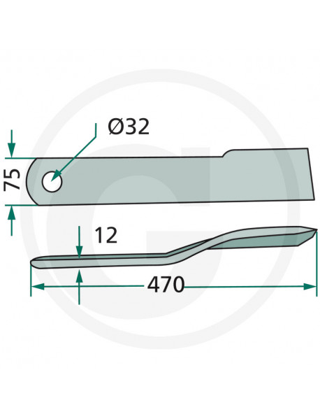 GRANIT Mulčovací nôž 75 x Ø32